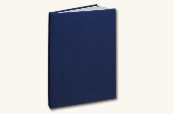 Noble linen notebook, navy blue, unlined, handmade